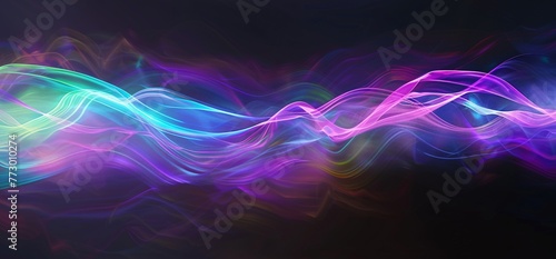 Purple Waves of Light A Colorful Tribute to the Monthly Full Moon Generative AI