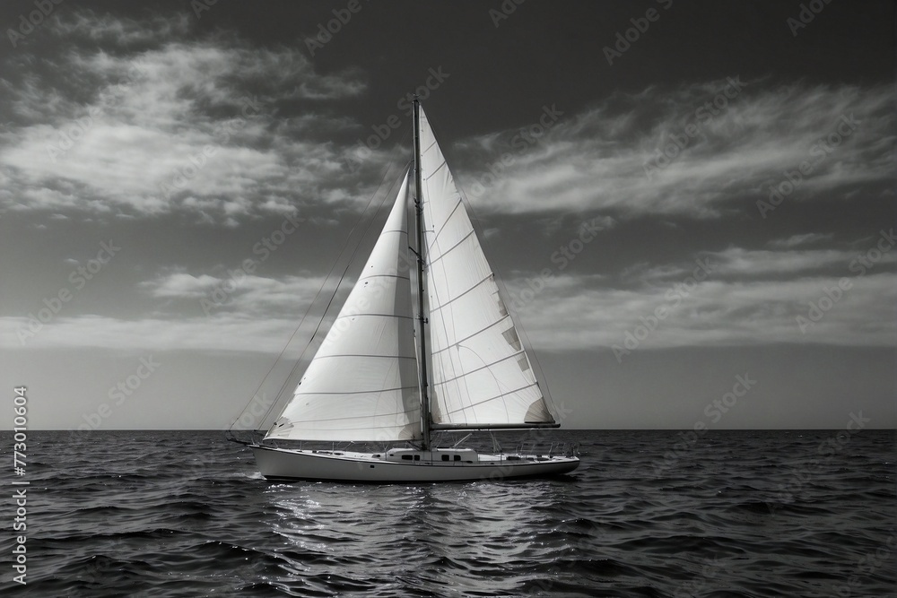Black and White Adventure at Sea