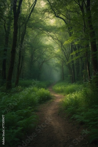 Green, Beautiful Soft Light, Forest View © alexx_60