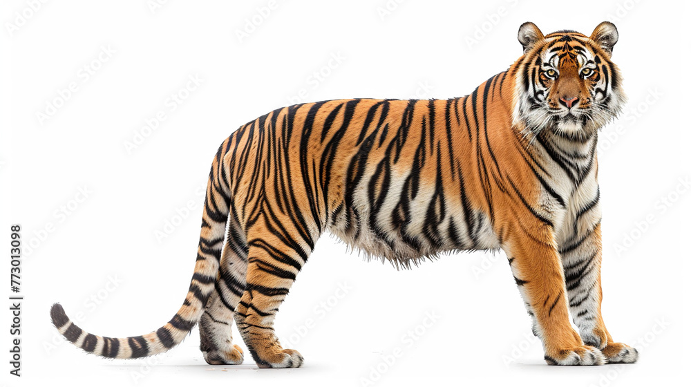 Fototapeta premium Earth Day or World Wildlife Day concept. near extinction tiger , leopard, lion , Save our planet, protect green nature and endangered species, biological diversity theme 