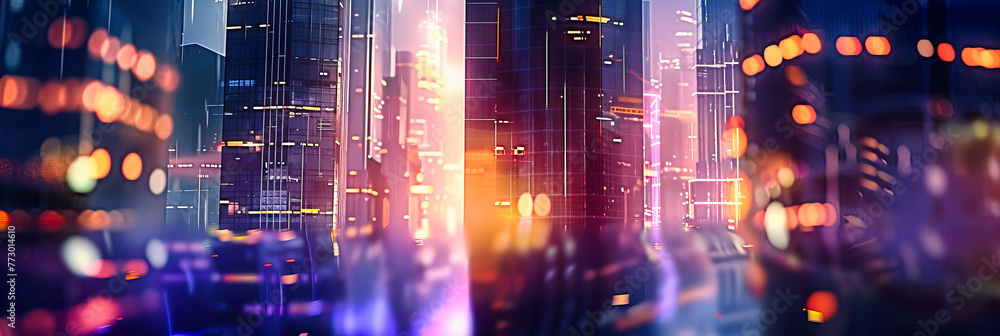 Urban Nightscape: A City Illuminated with Neon Lights, Reflecting the Dynamic Energy and Futuristic Appeal of Urban Life Urban Nightscape: A City Illuminated with Neon Lights, Reflecting the Dynamic Energy and Futuristic Appeal of Urban Life