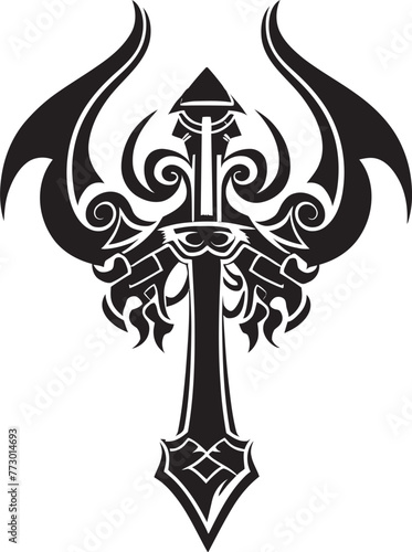 Sentinels Slaughter Axe Vector Symbol Harpys Hurl Battle Axe Emblem Design