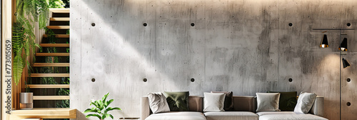 Urban Oasis: A Modern Interior Space Defined by Chic Design, Combining Concrete and Wood for a Sleek Look