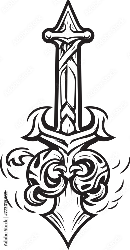 Fototapeta premium Frostbite Fury Weapon Sword Logo Speed Symphony Formula One Car Logo