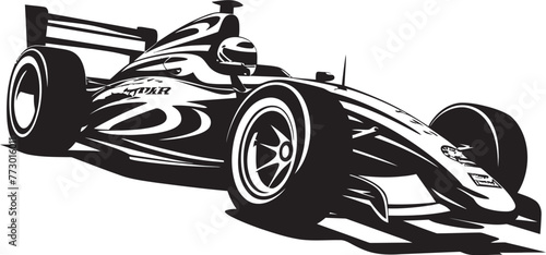 Thunderous Thrust Formula One Icon Emblem Victory Vortex F1 Car Symbol