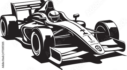 High Speed Harmony Car Graphic Emblem Circuit Crusader Formula One Symbolic Design