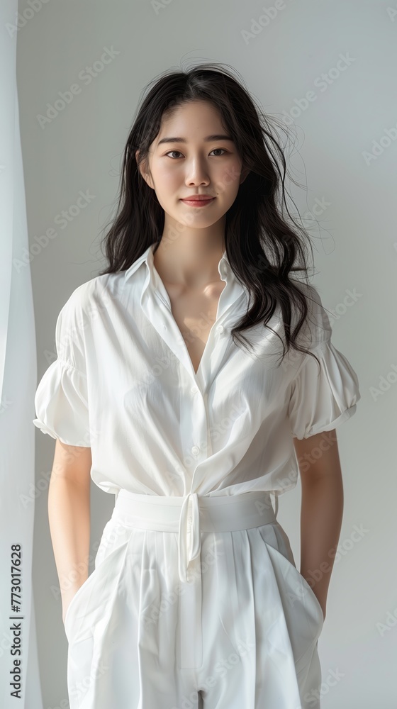 Portrait of young Asian woman, isolated on white background. Portrait of young Asian woman, isolated on white background.