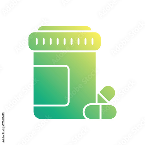 Gradient Color Vitamin C vector icon