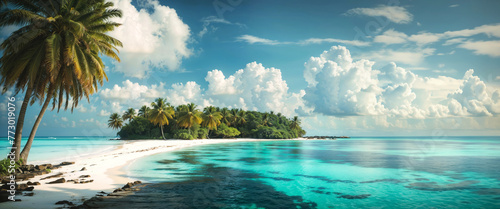 Tropical beach in the Maldives