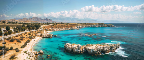 Panoramic landscape , Cyprus island