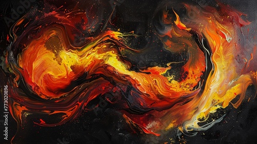 Fiery Fusion A Vibrant Mosaic of Artistic Expression Generative AI