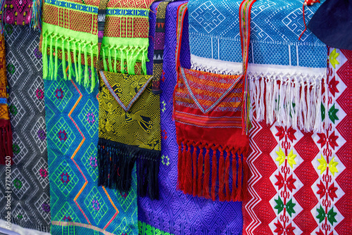 Ethnic minority patterned fabrics from Guangxi, China