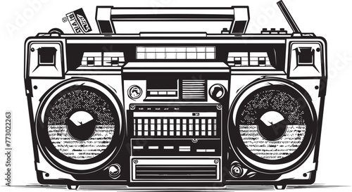 Beat Break Style Emblem Icon Fresh Funk Boombox Logo Symbol