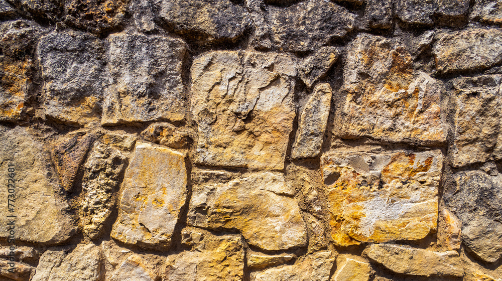 Fototapeta premium Natural Stone Wall Textured Background Design