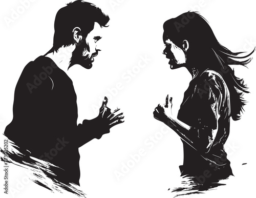 Wrathful Whirlwind Dynamic Illustration of Couples Whirlwind of Wrath Fierce Fiasco Iconic Design Depicting Couples Fierce Fiasco