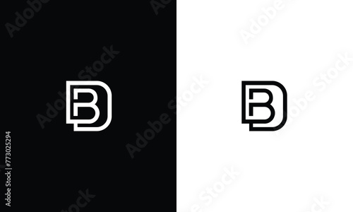 DB letter logo. Unique attractive creative modern initial BD DB B D initial based letter icon logo