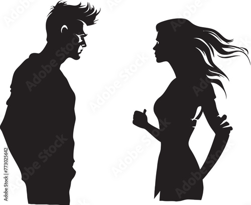 Wrathful Encounter Dynamic Logo Symbolizing Couples Wrathful Encounter Discord Duo Emblematic Vector Icon Representing Couples Discord