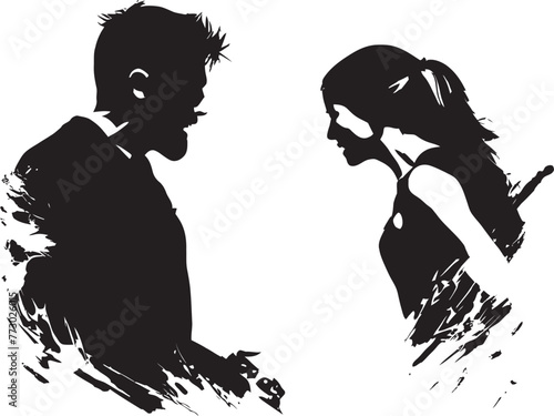 Fierce Fury Dynamic Anger Emblem for Expressing Couples Fierce Fury Fury Fusion Dynamic Man and Woman Anger Logo