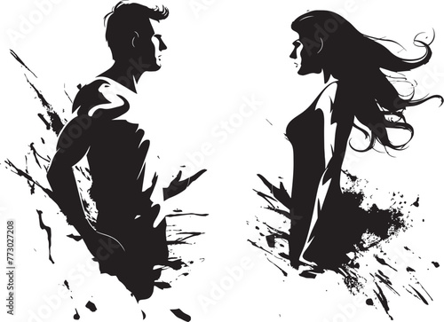 Discord Duet Emblematic Logo of Couples Discordant Duet Ire Infliction Dynamic Symbol of Couples Infliction of Ire