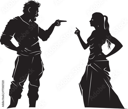 Anger Ascension Dynamic Symbol Symbolizing Couples Ascension in Anger Wrathful Waters Emblematic Vector Illustration of Couples Waters of Wrath