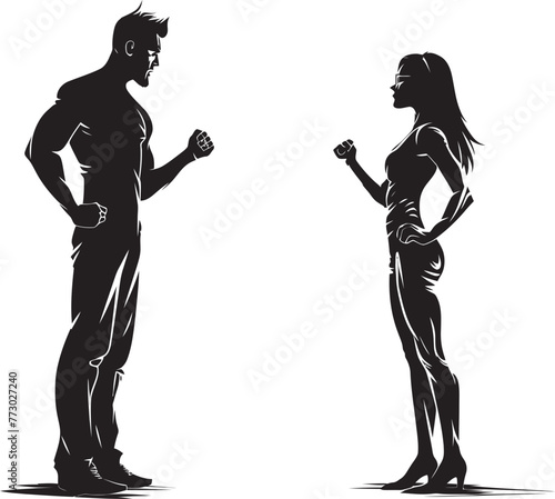 Wrathful Waters Emblematic Vector Illustration of Couples Waters of Wrath Fiery Fusion Dynamic Logo Depicting Couples Fusion of Fire