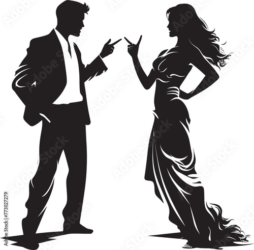 Wrathful Waves Dynamic Illustration of Couples Waves of Wrath Fiery Fusion Iconic Logo Design Depicting Couples Fusion of Fire