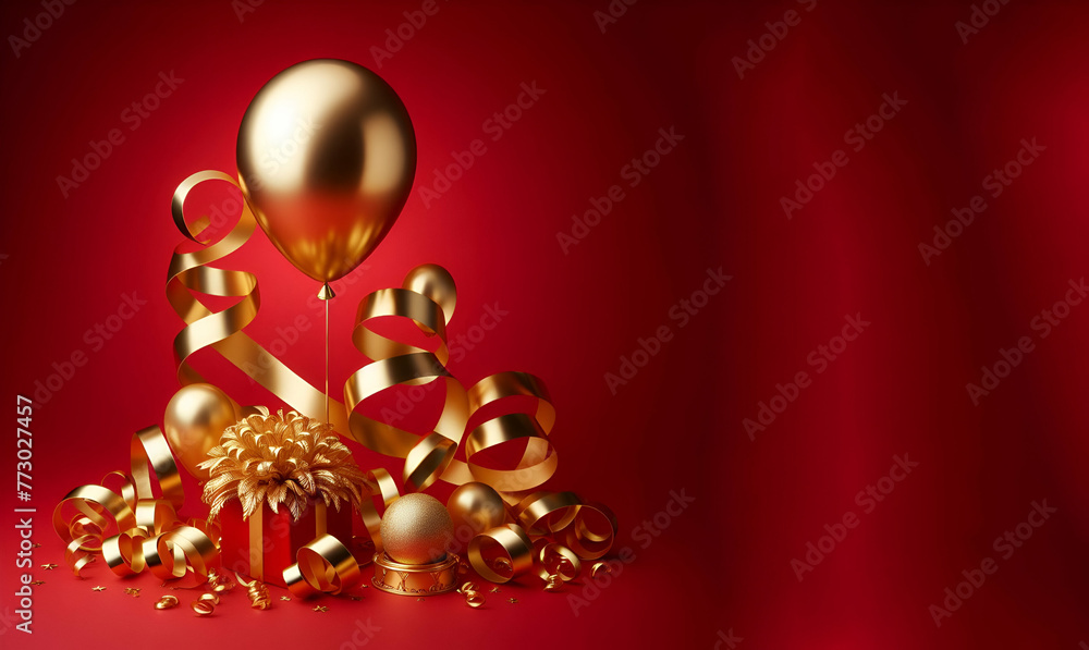 Happy Anniversary With Gold And Red Love Free Png Vektor, generative ai Happy Anniversary With Gold And Red Love Free Png Vektor, generative ai