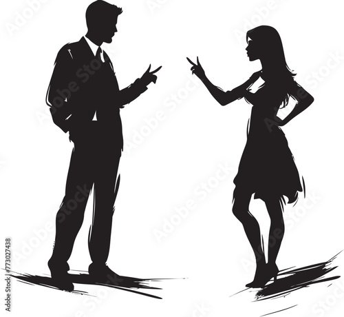 Anger Avalanche Emblematic Vector Symbol of Couples Avalanche of Anger Wrathful Waves Dynamic Illustration of Couples Waves of Wrath