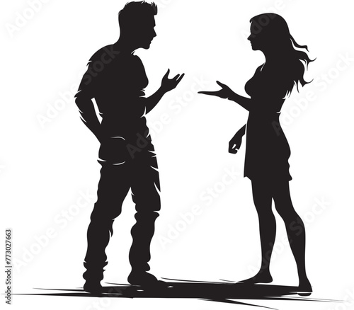 Discordant Duet Dynamic Vector Logo of Couples Discord Wrathful Formation Emblematic Symbol of Couples Wrath Build Up