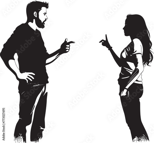 Furious Fusion Emblematic Vector Fusion of Couples Fury Discordant Diversion Iconic Graphic for Couples Diverted Discord