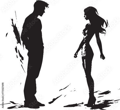 Wrathful Surge Dynamic Emblem of Couples Surging Wrath Ire Injection Vector Logo Symbolizing Couples Injection of Ire