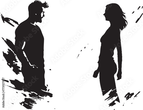 Wrathful Wave Vector Illustration Symbolizing Couples Wave of Wrath Fiery Fusion Dynamic Logo Design Depicting Couples Fusion of Fire