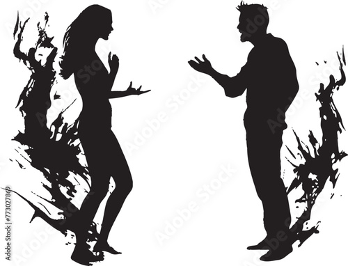 Wrathful Surge Dynamic Emblem of Couples Surging Wrath Ire Injection Vector Logo Symbolizing Couples Injection of Ire