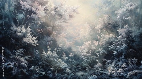 Frosted Forest A Winter Wonderland Generative AI