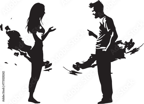 Ire Impulse Dynamic Icon for Couples Rage Clash Chronicles Emblematic Logo Design for Angry Couple