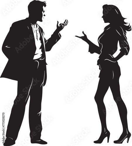 Spat Symphony Vector Graphics for Angry Couples Rant Ire Impulse Dynamic Icon for Couples Rage