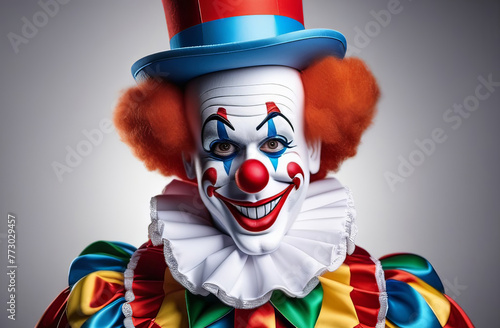 closeup portrait of a clown