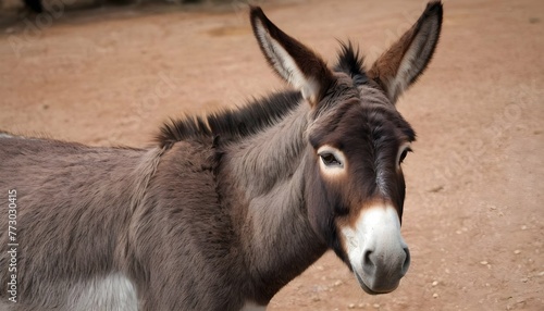 A Donkey With Its Ears Flicking Back And Forth Li