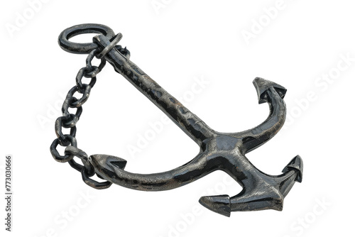 Realistic Anchor Chain isolated on transparent background