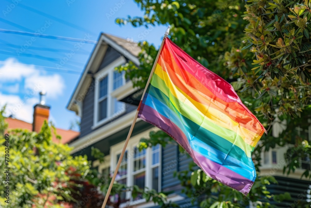 The rainbow flag waved proudly above the parade, a testament to the fight for freedom