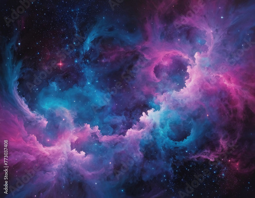 galaxies in space, colorful background art