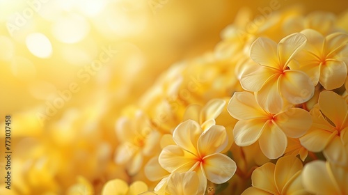 spring nature background. spring yellow flowers close up on abstract light backdrop. spring season concept, symbol of 8 March, women's day, copy space, generative ai