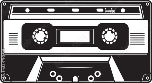 Analog Anthem Retro Cassette Logo Vector Vintage Harmony Audio Tape Iconic Design