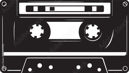 Old School Serenade Audio Tape Iconic Design Retro Remix Cassette Tape Emblem Graphics