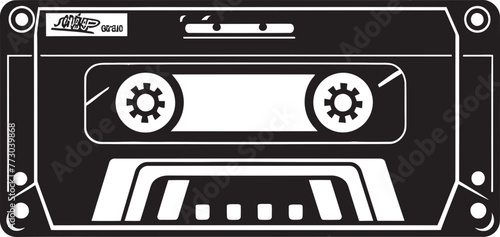 Analog Classics Vintage Cassette Icon Graphics Retro Resonance Tape Emblem Vector