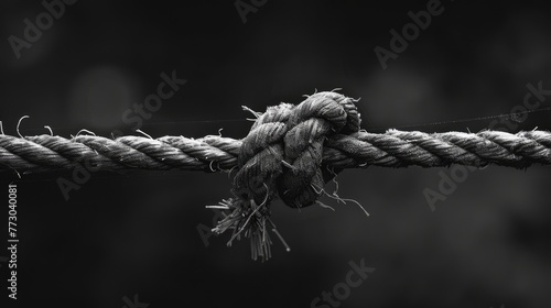 Frayed rope. Generative AI
