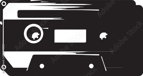 Vintage Melodies Audio Tape Iconic Design Timeless Tunes Cassette Tape Emblem Graphics