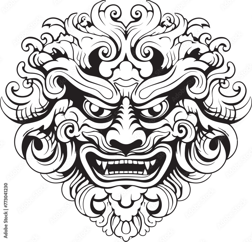 Symbolic Balinese Borong Vector Emblem Graphics Traditional Borong Inspirations Balinese Logo Icon