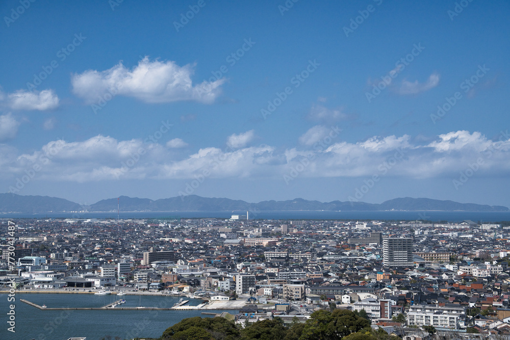 米子城跡から島根半島方向への眺め