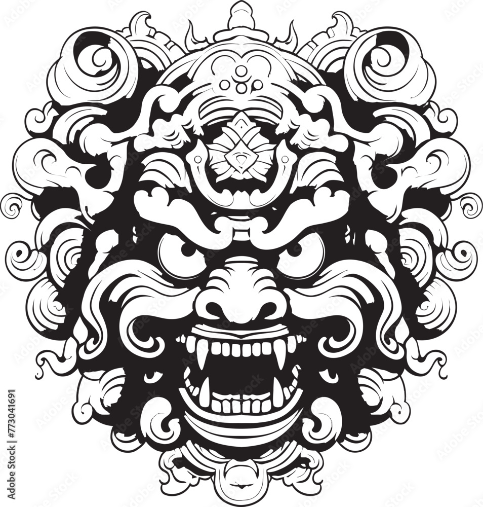 Handcrafted Borong Delight Vector Iconic Design Artistic Borong Legacy Balinese Logo Graphics
